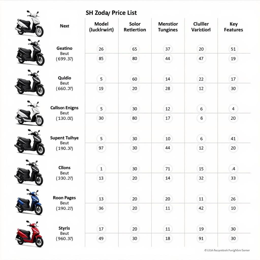 Bảng giá xe SH 2019